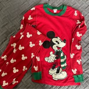 Hanna Andersson Disney Mickey Mouse Christmas PJ set size 12 & 6/7